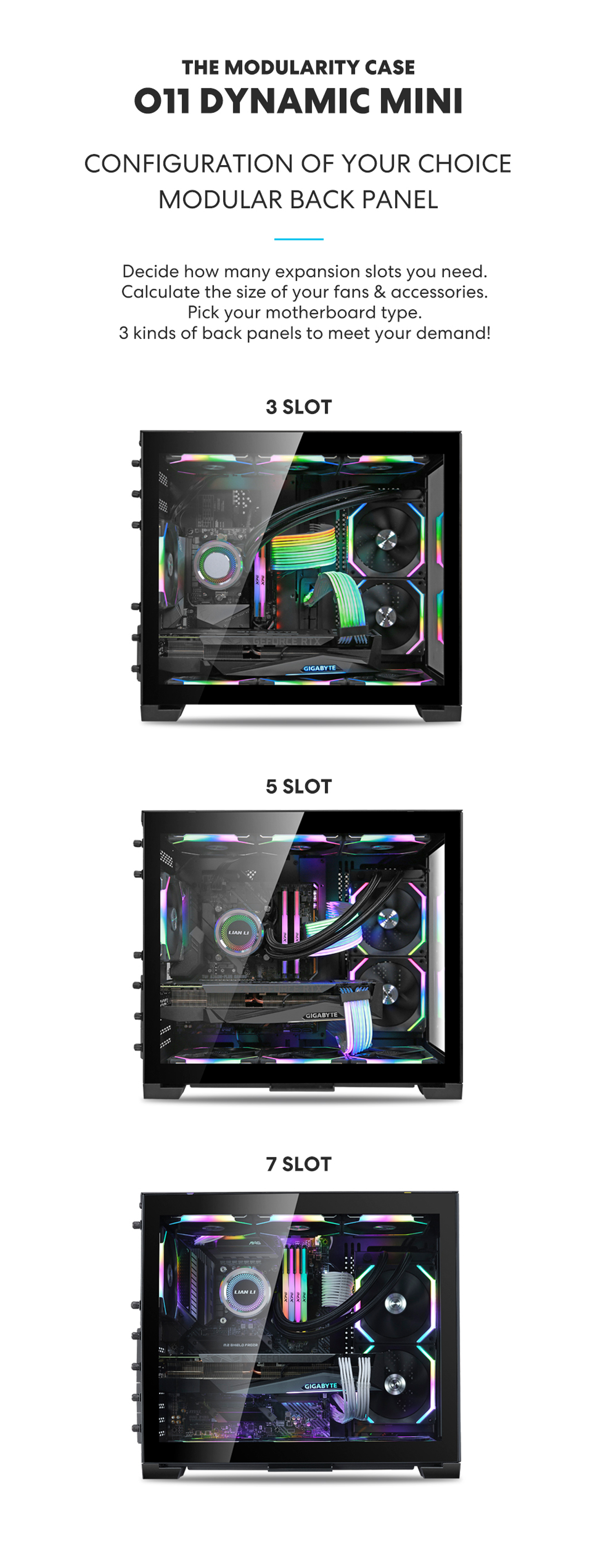 Lian Li O11d Mini X Black With Sp750 750w Sfx Psu Aluminum Tempered Glass Atx Mini Tower 1626